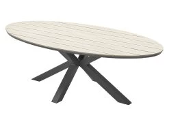 Outdoor Feelings Edson Carbon Black Light Teak 220 X 115 Tuintafel