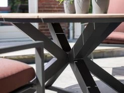 Outdoor Feelings Edson Carbon Black Light Teak Ø 148 Cm Tuintafel -Tuin & Buiten outdoor feelings edson carbon black light teak 148cm tuintafel 3 ecommerce 7528 4