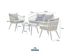 Outdoor Feelings Virginia Loungeset -Tuin & Buiten virginia afmetingen ecommerce ab62